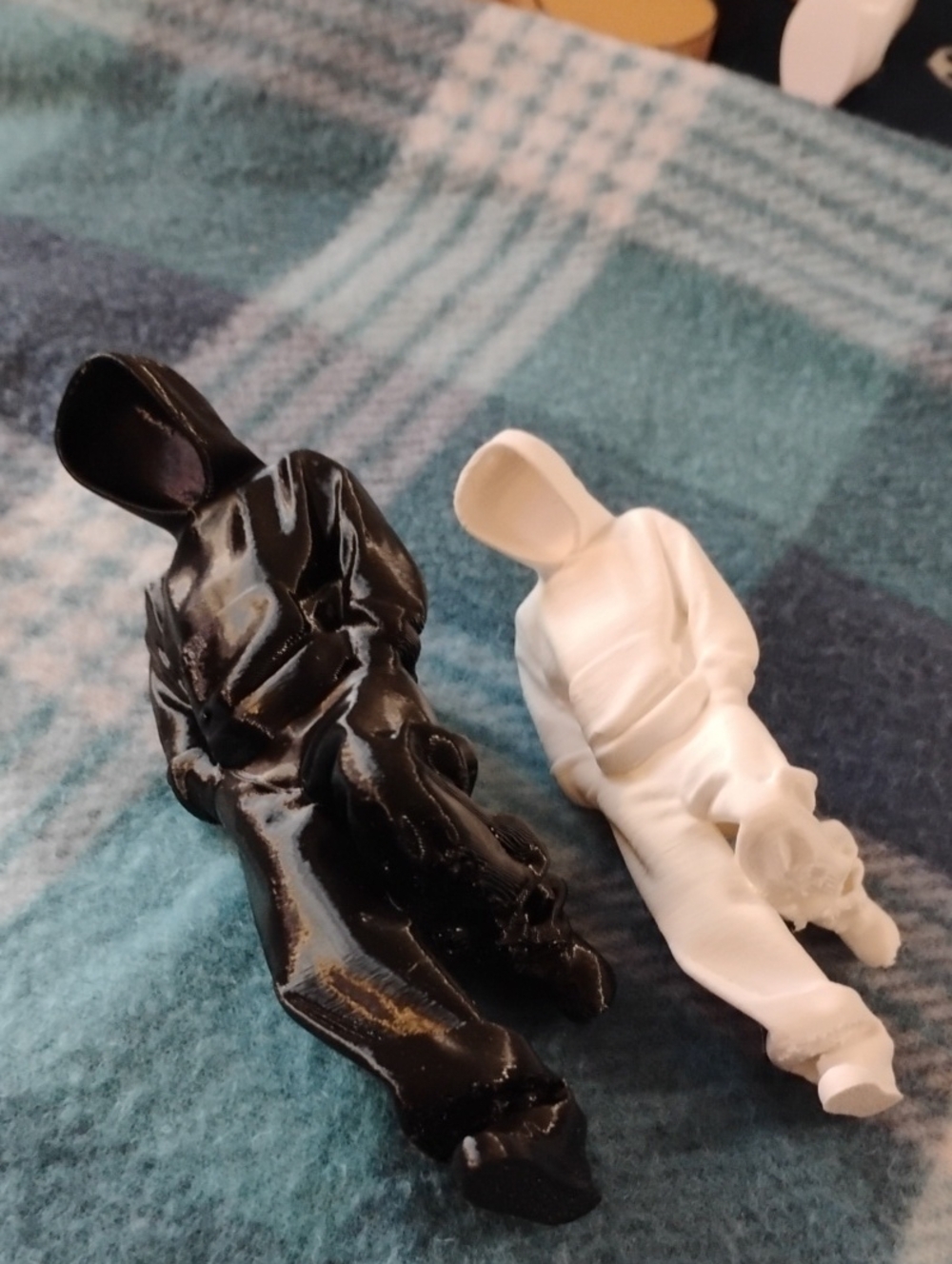 Collectables,Set of 2 Hooded Relaxing Figure Sculpures In My B-boy Stance